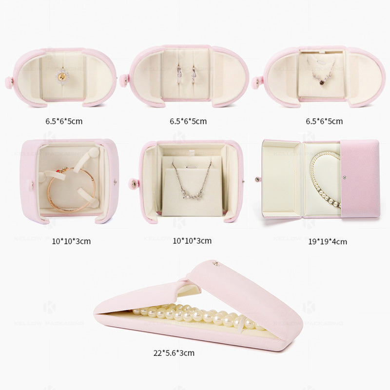 JE-RTS117 Flannelette Jewelry Box Set